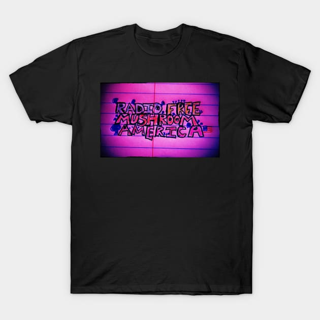 Mushroom America Logo T-Shirt by Roi Gold Productions Store